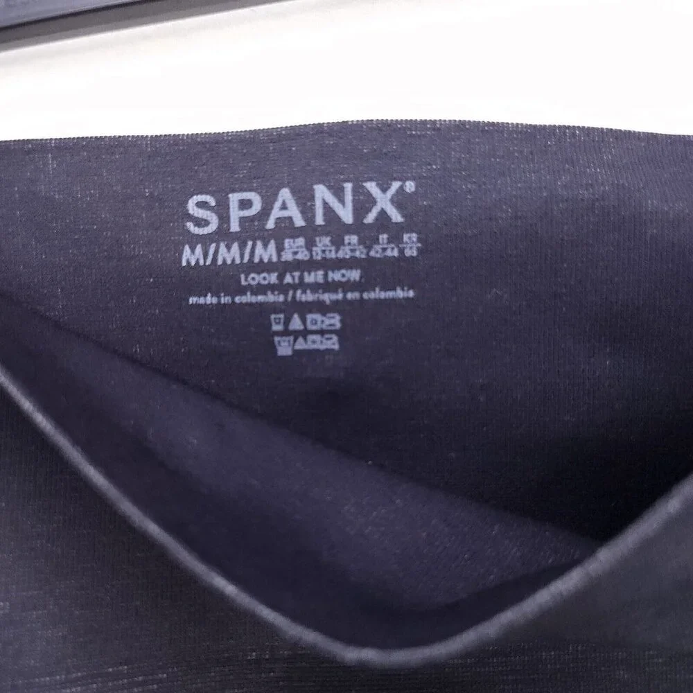 Spanx® Seamless Leggings Compression Track Stripe in Graphite Dust Size Medium - Picture 11 of 13